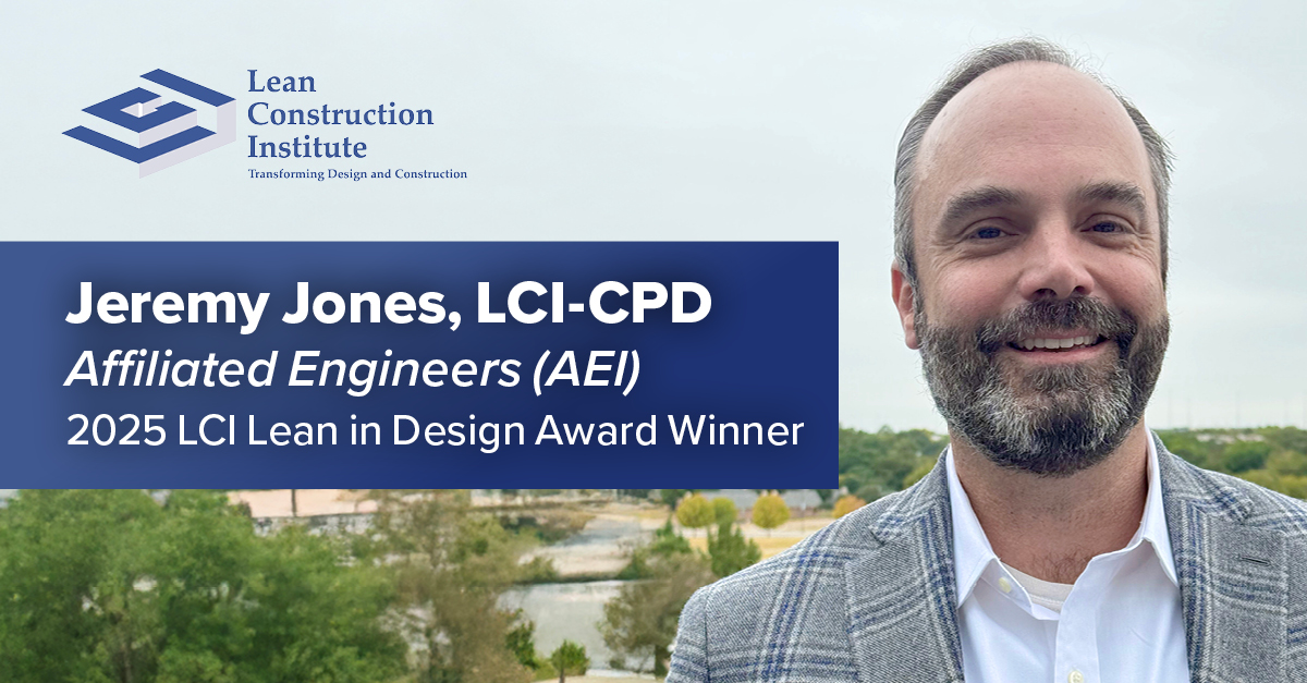 Jeremy Jones, LCI-CPD Drives Award-Winning Project Delivery